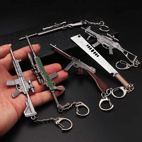 Toy gun key chain alloy - key,