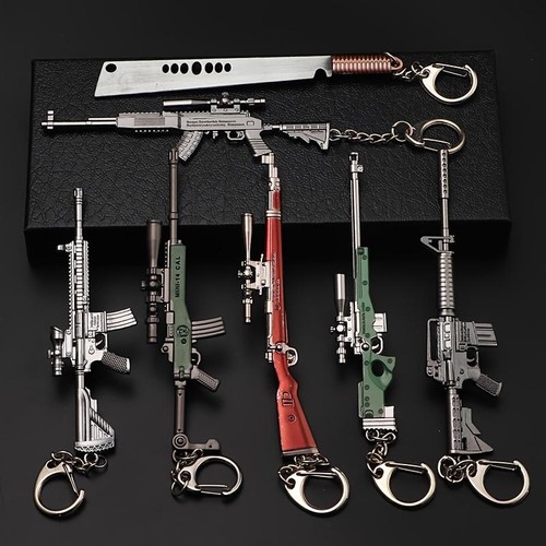 Toy gun keychain - keychain, alloy